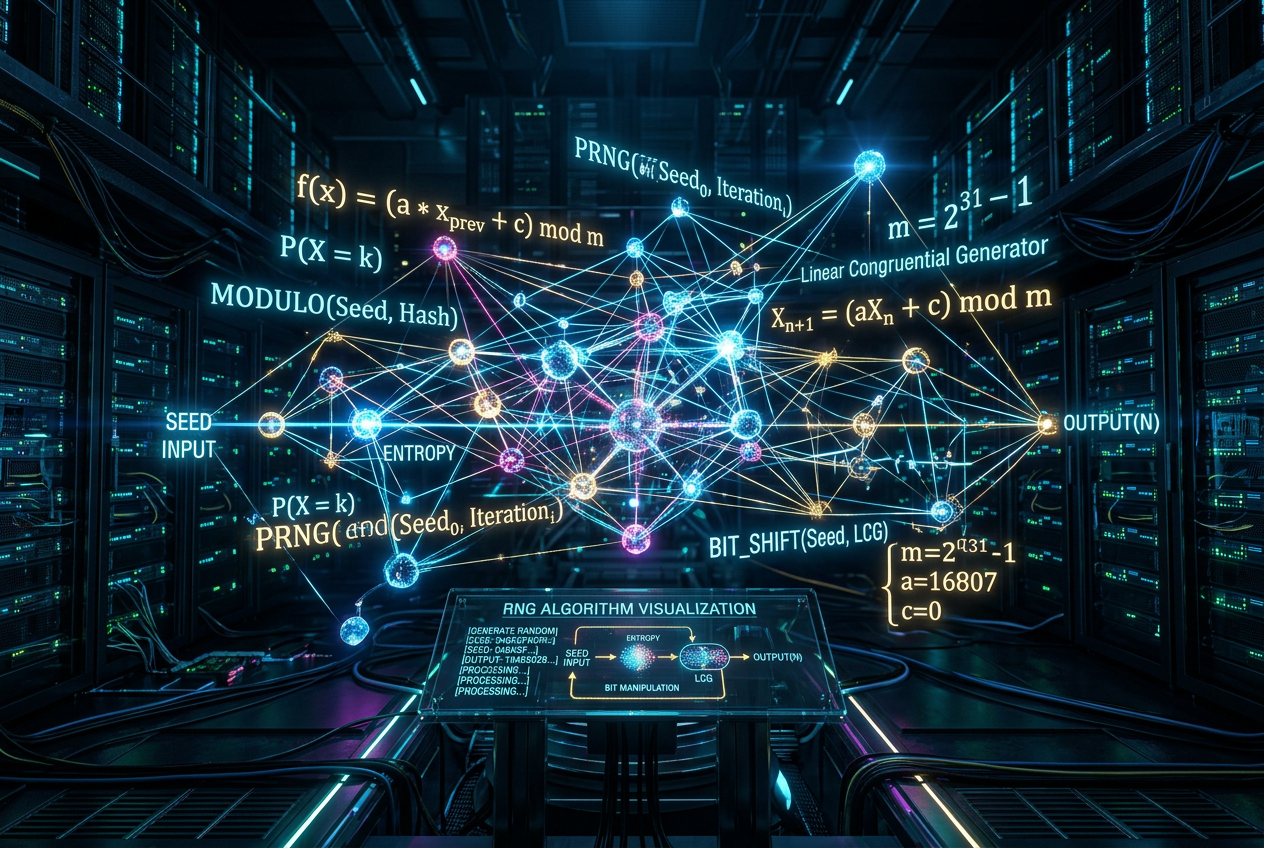 Cyfrowy schemat algorytmu RNG w nowoczesnym kasynie online